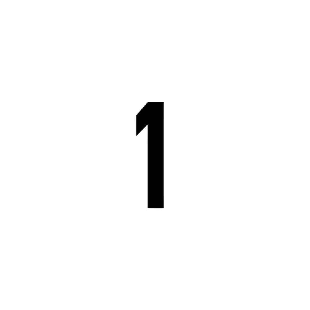 Adesivo Numerologia - 10X5,5Cm