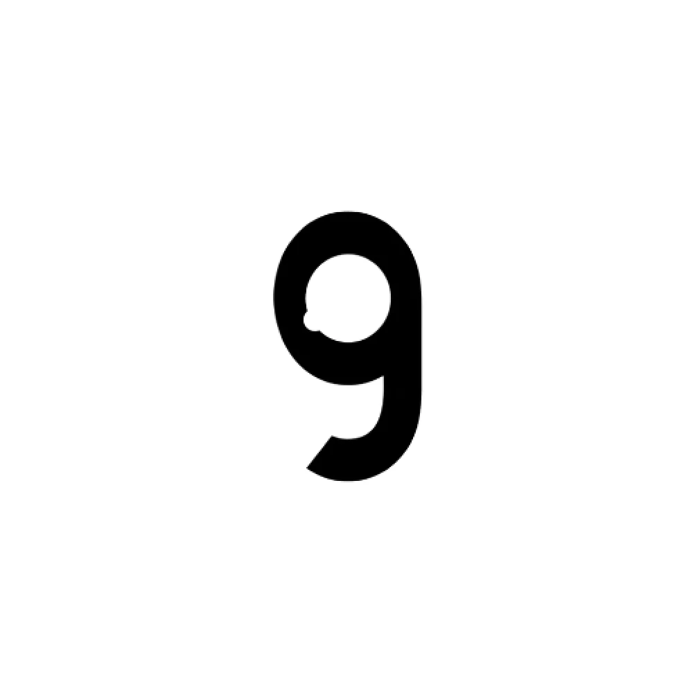 Adesivo Numerologia - 10X5,5Cm