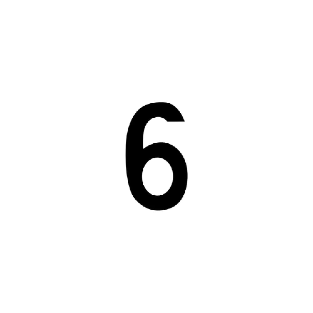 Adesivo Numerologia - 10X5,5Cm