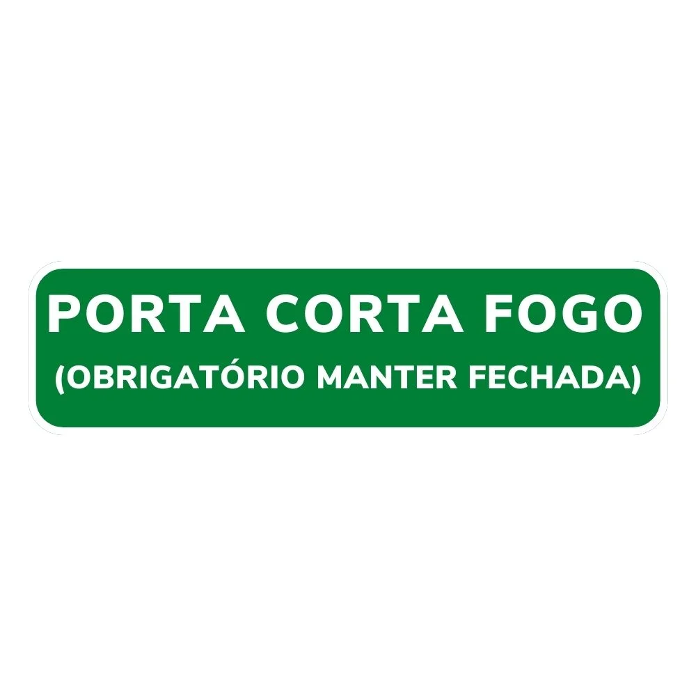 Adesivo Porta Corta Fogo (Obrigatório Manter Fechada) 19X06Cm