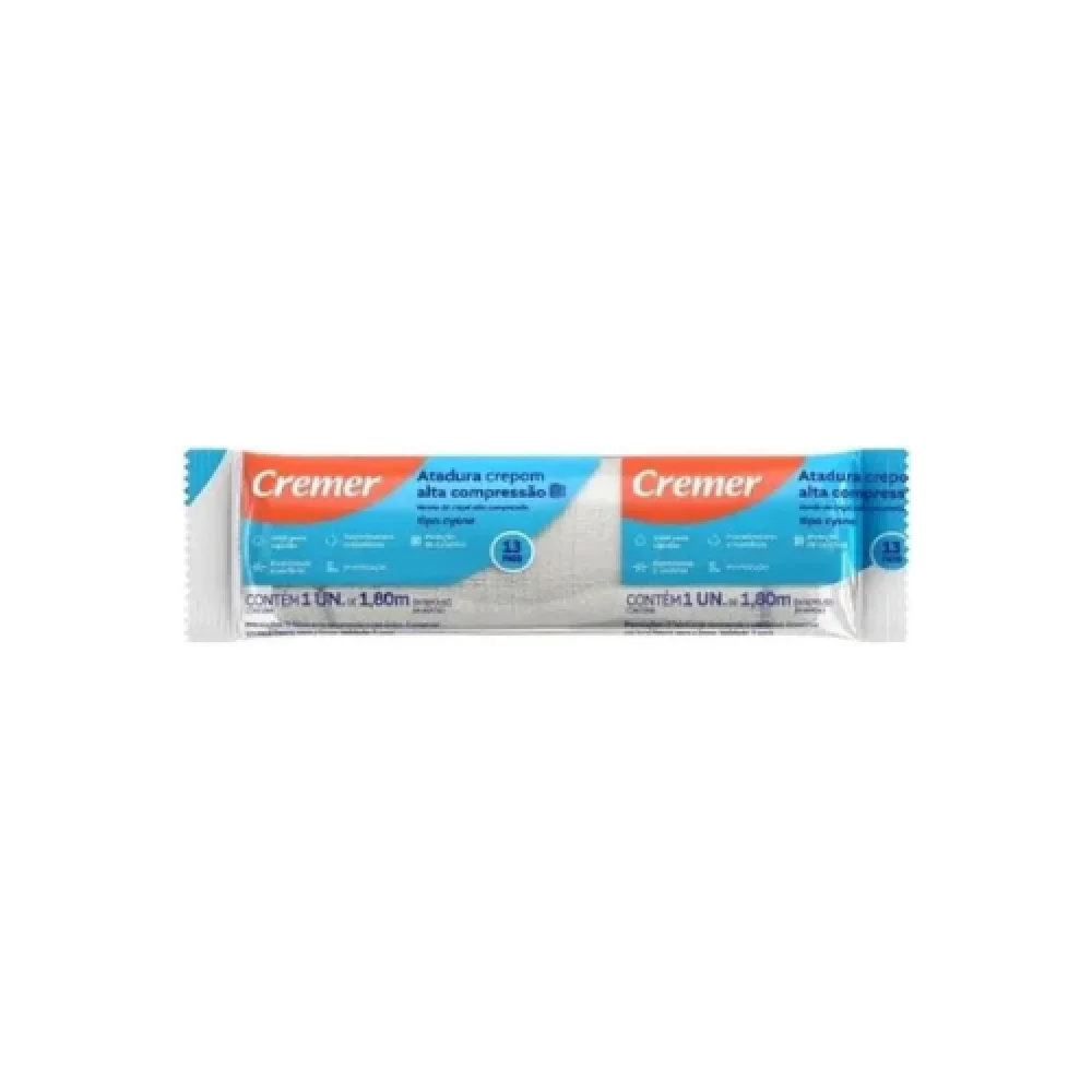 Atadura Crepe 13F 6Cm X 1,8M - Rolo