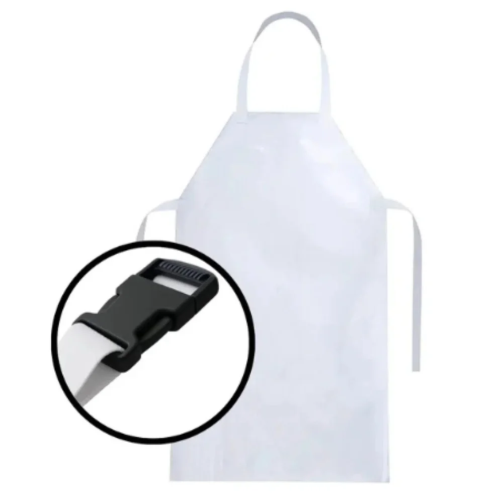 Avental Frontal Trevira Branco com Tiras Ajustável 1,20X0,65Cm Ca 28303 - Brascamp