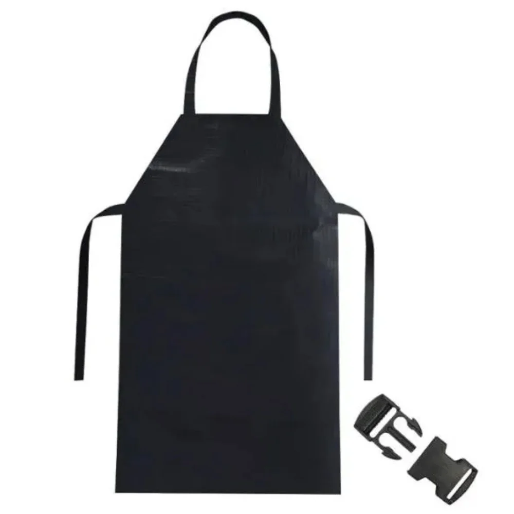 Avental Frontal Trevira Preto com Tiras Ajustável 1,20X0,65Cm Ca 28303 - Brascamp