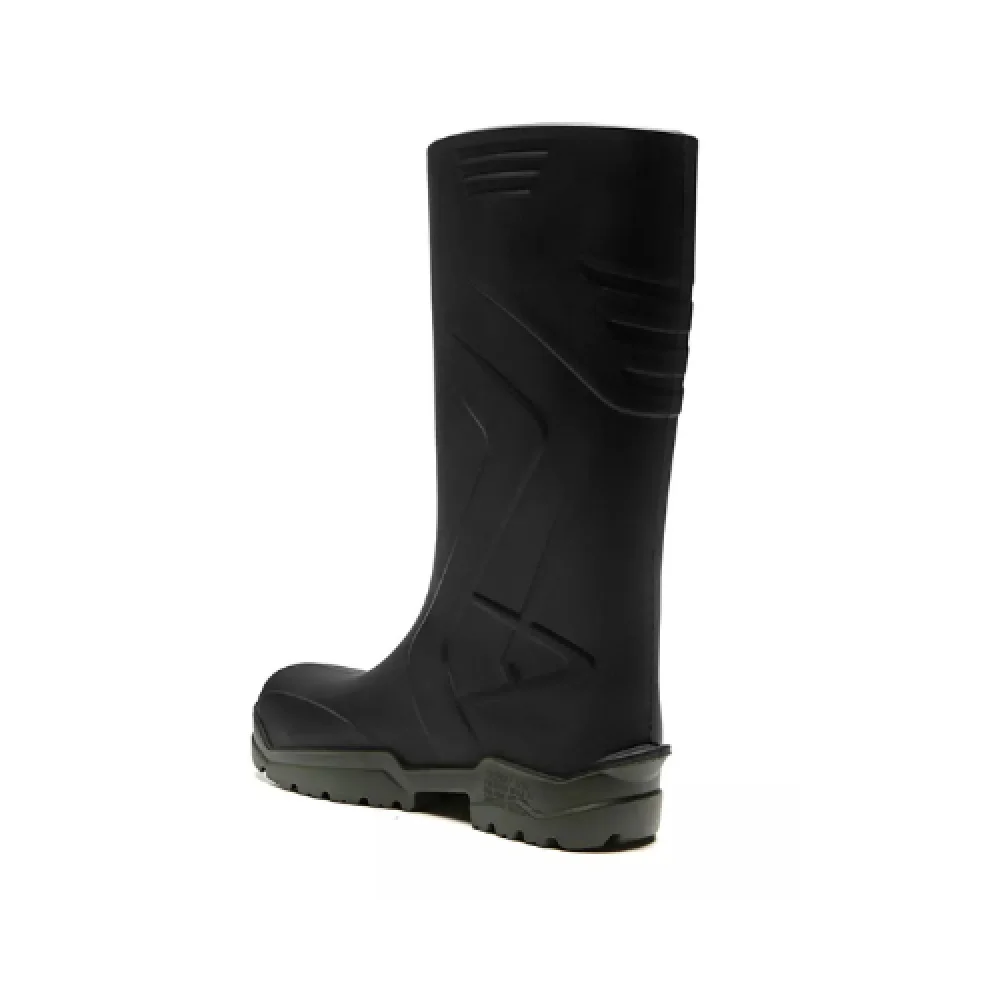 Bota de Pu Cano 34 CM Preto com Solado Verde - Eco Boots - Ca 35047