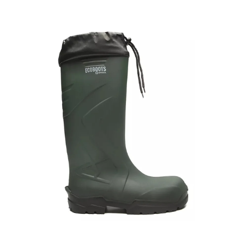 Bota de Pu Cano 34 CM Verde com Polaina e Solado Preto - Eco Boots - Ca 35047