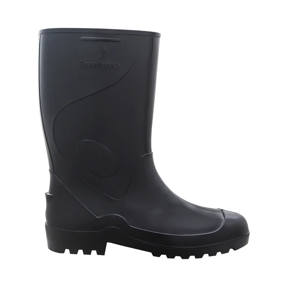 Bota de Pvc Cano Médio 28Cm Preto com Forro Ca 36025 - Innpro