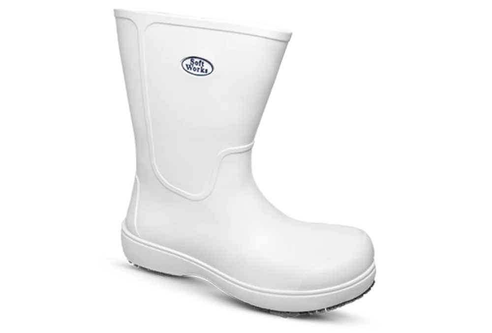 Bota em Eva Antiderrapante Cano Longo Branco Ca 42632 Bb87 - Soft Works