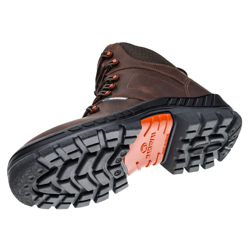 Botina de Segurança Nobuck Premier Marrom Castor Parafinado 75Bpr26 - Marluvas