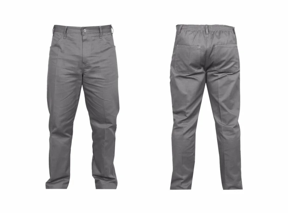 Calça de Brim Cinza C/Bolsos Profissional
