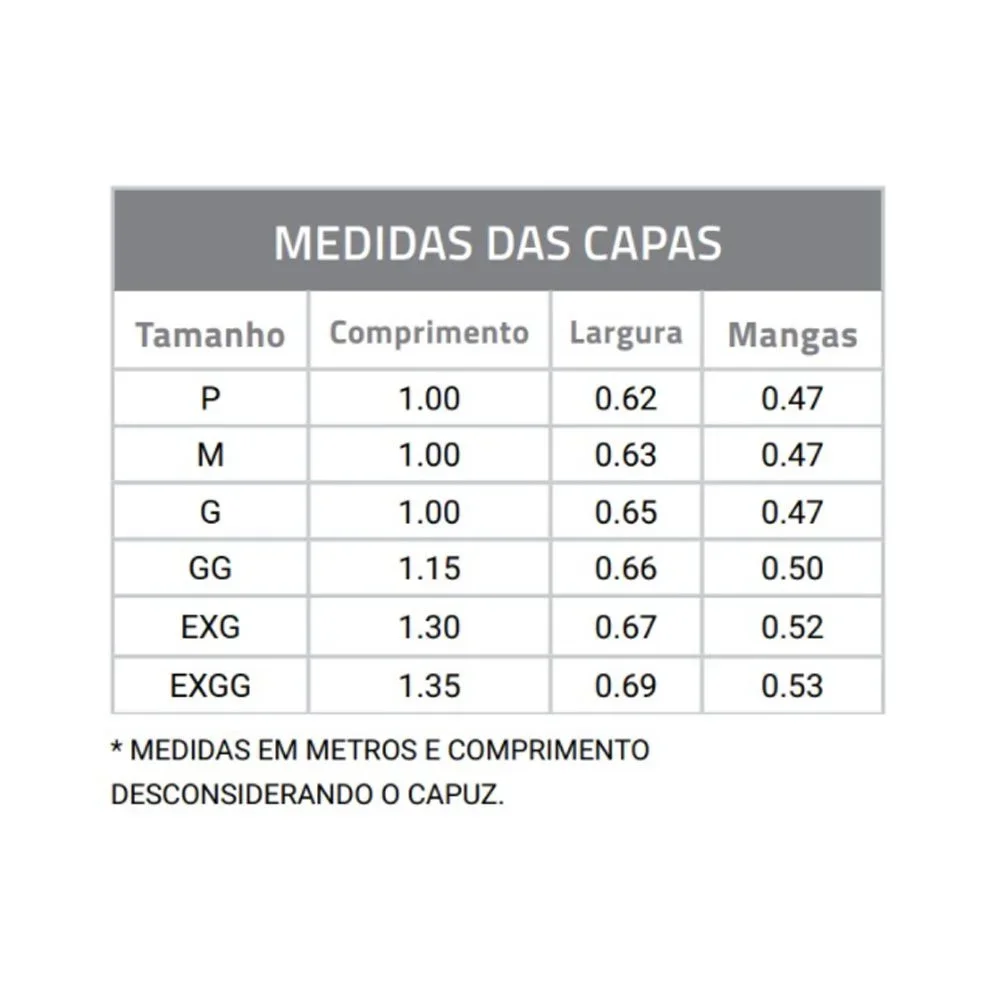 Capa de Chuva em Pvc Forrada Preta C/Capuz Ca 28449 - Brascamp