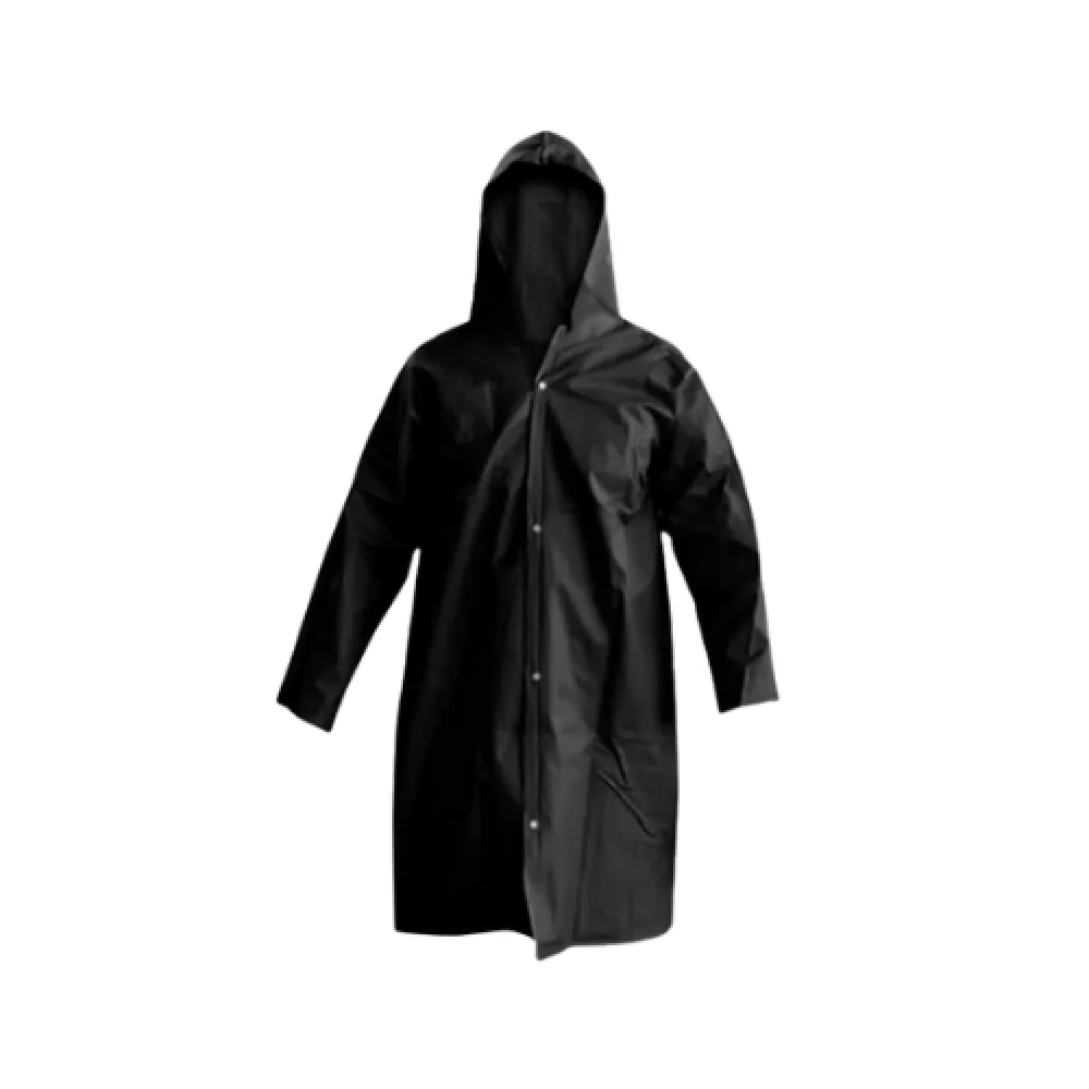Capa de Chuva em Pvc Forrada Preta C/Capuz Ca 28449 - Brascamp