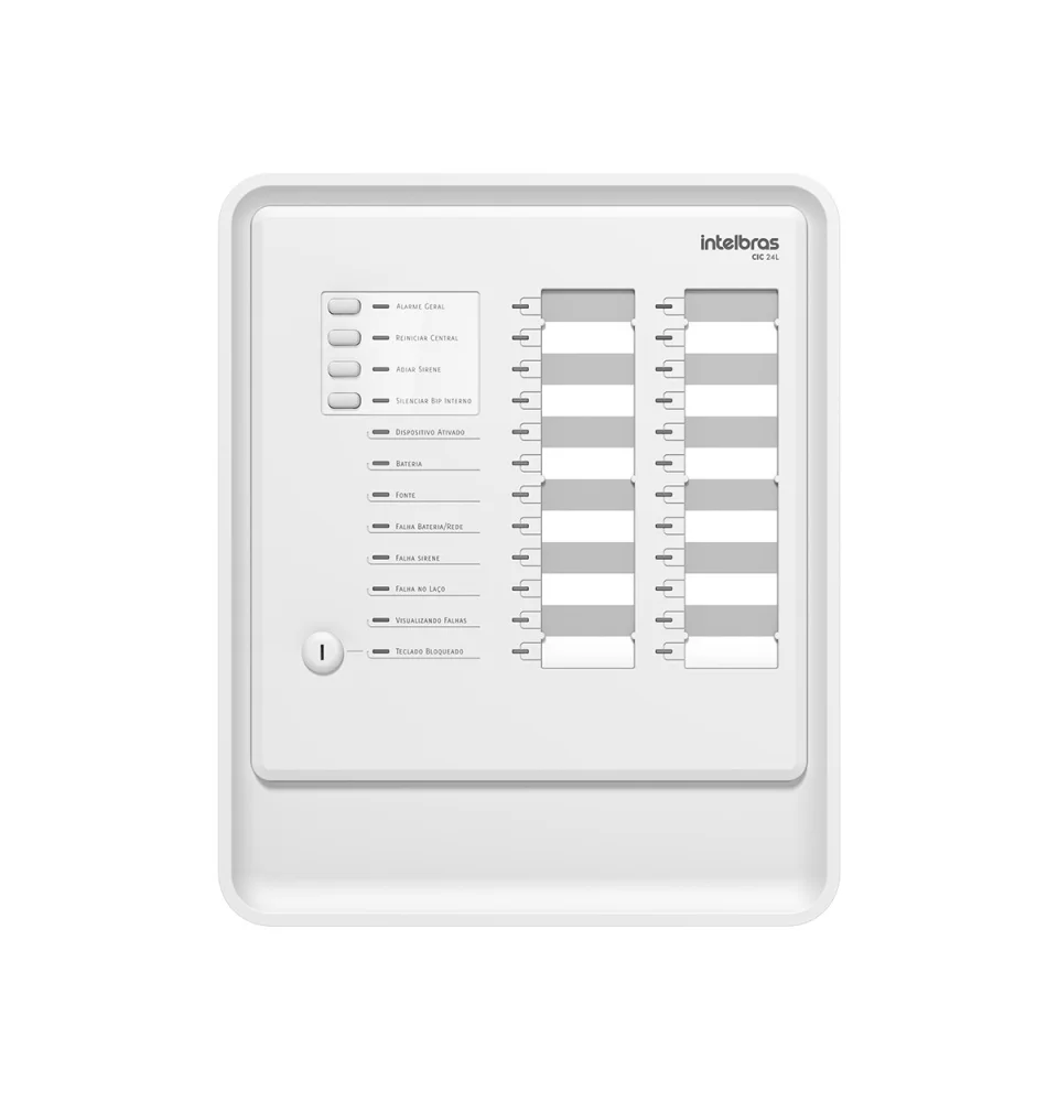 Central Alarme de Incêndio Convencional 24 Endereços Ip20 24V Cic 24L