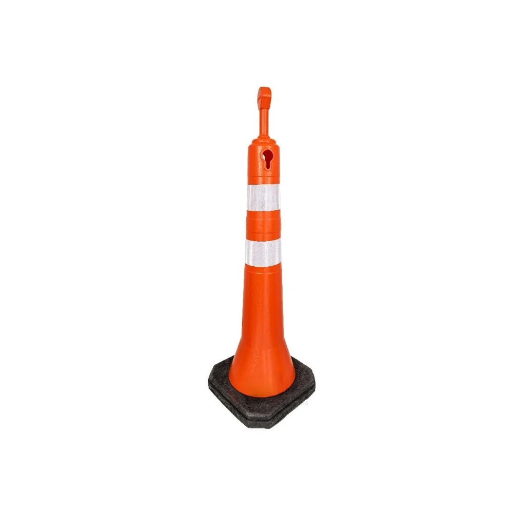 Cone Balizador Conico Refletivo 118Cm com Base Borracha