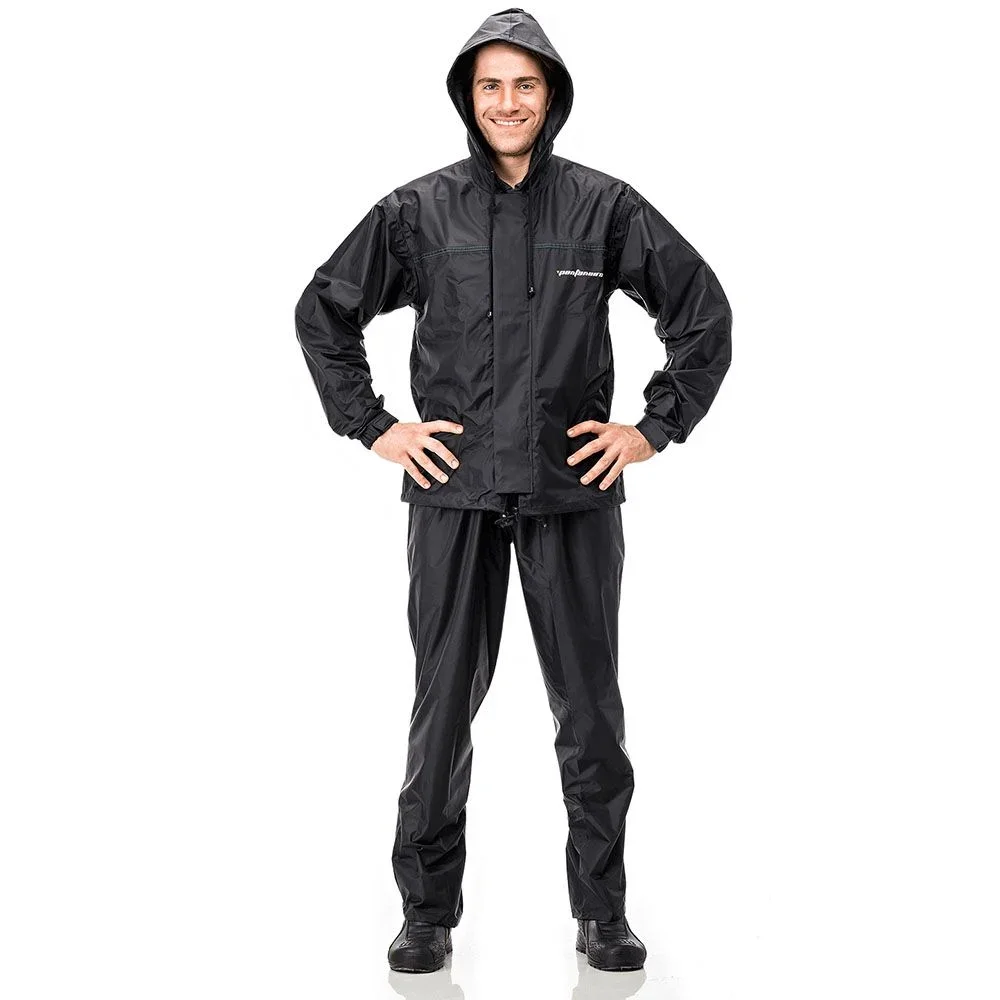 Conjunto Capa de Chuva Nylon Motoqueiro Pantaneiro Jaqueta e Calça Impermeável