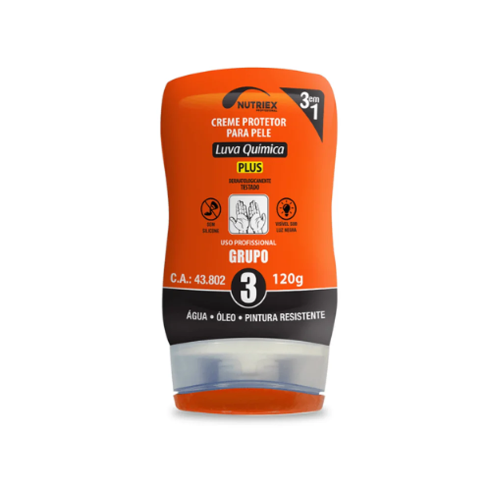 Creme Protetor Luva Química Grupo 3 120G - Ca 43802 - Nutriex