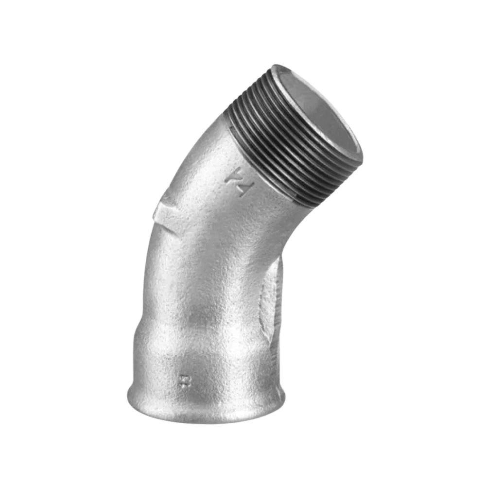 Curva 45 Graus Macho-Fêmea Galvanizada 1.1/2 Polegada