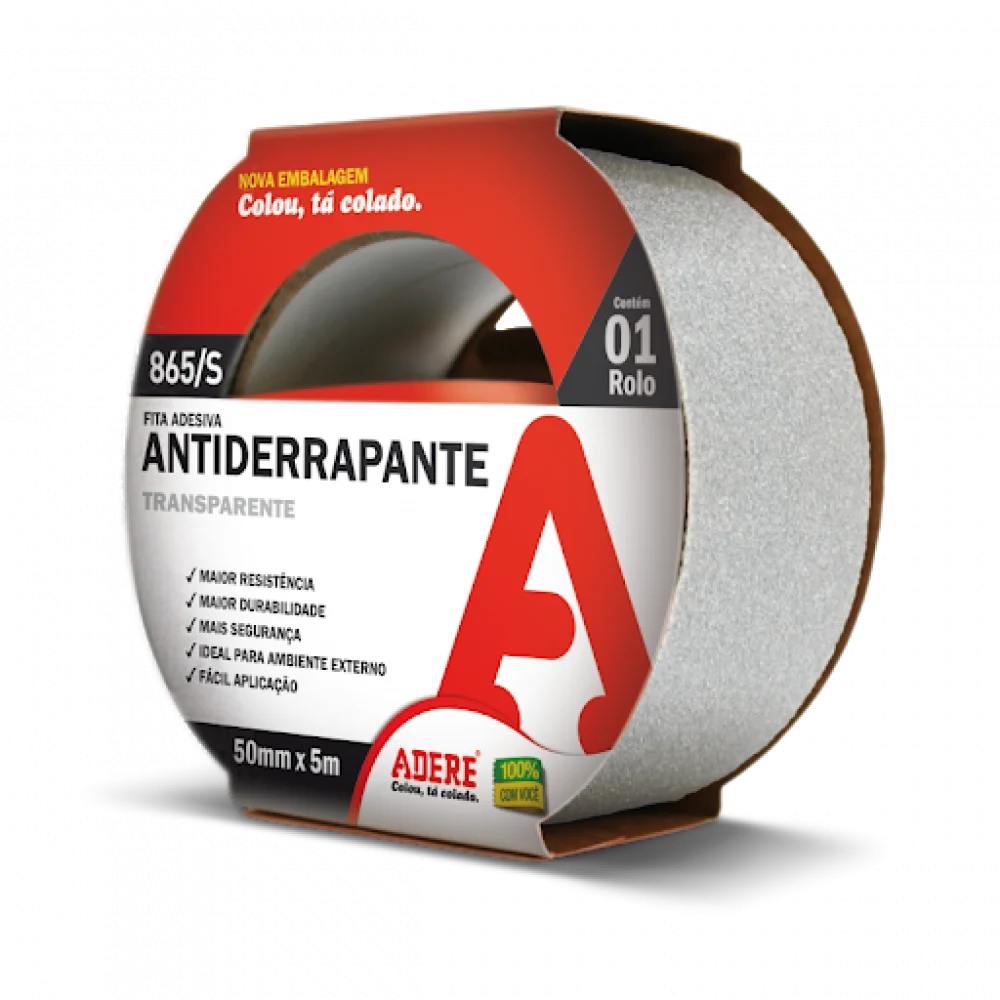 Fita Antiderrapante Transparente 50Mm X 20 Metros Adere