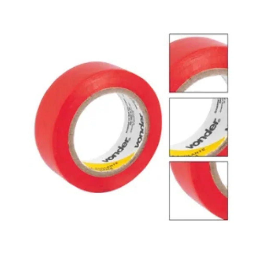 Fita Isolante Pvc Vermelha 19Mm X 10 Metros