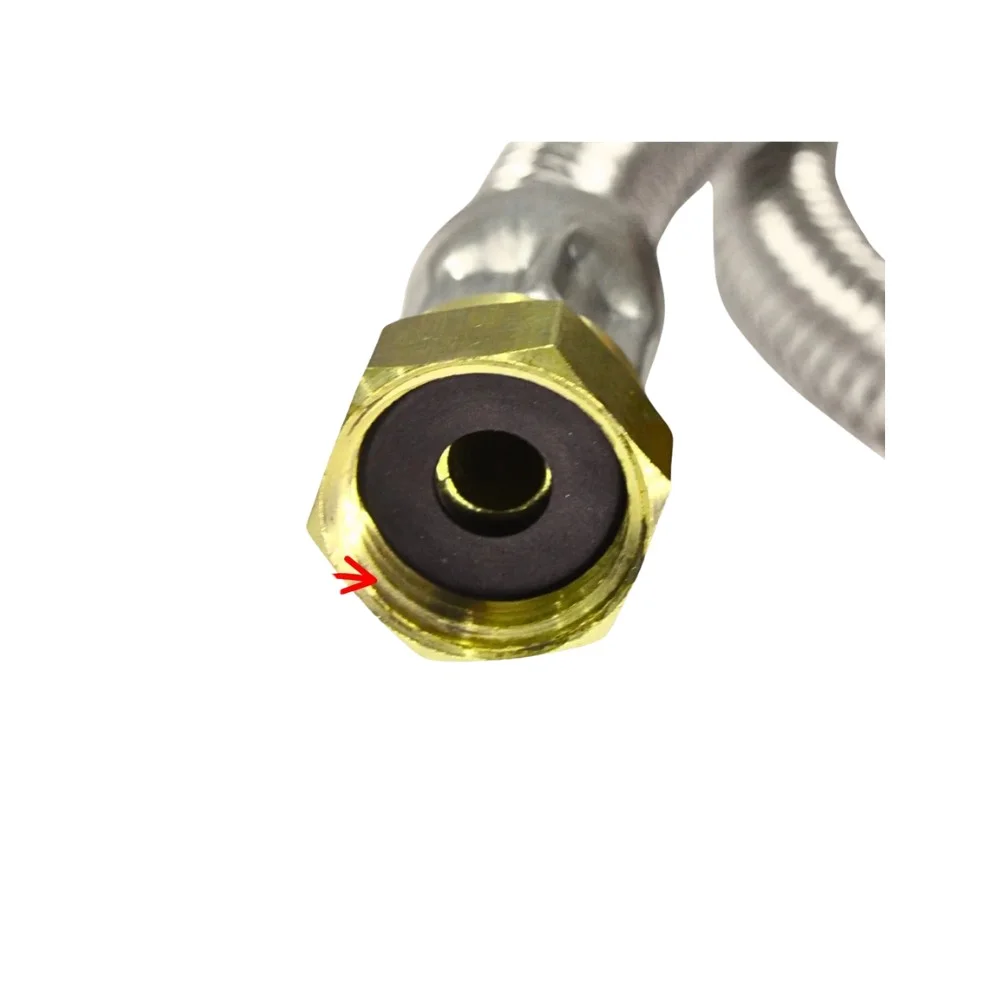 Flexível Gás 1/2 Mf 1 Metro Borracha com Trama de Aço