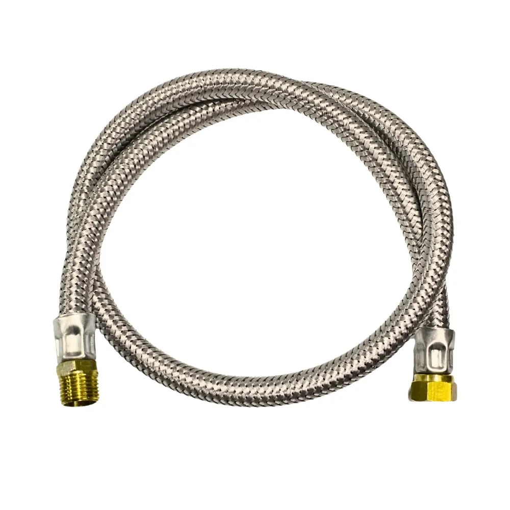 Flexível Gás 1/2 Mf 80Cm Borracha com Trama de Aço