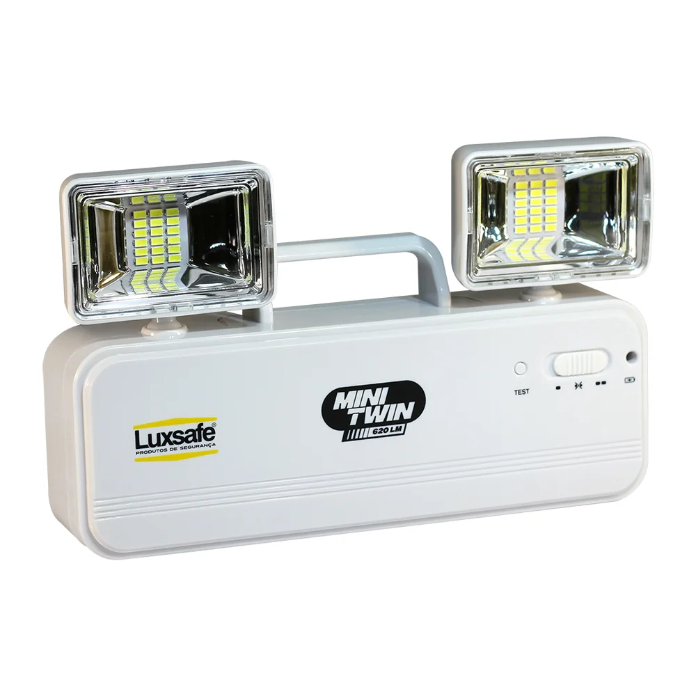 Iluminação de Emergência Led 2 Faróis Mini Twin Luxsafe - 620 Lúmens