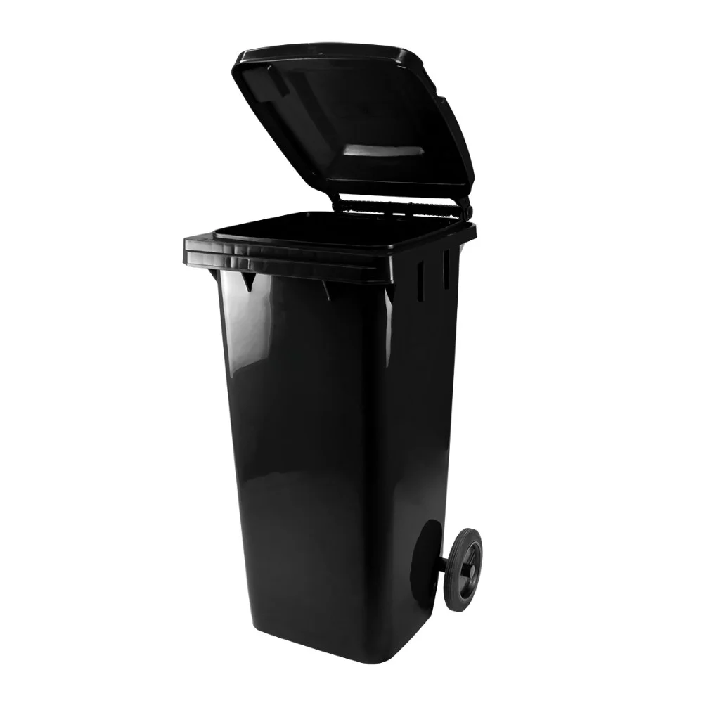 Lixeira Coletor com Rodas 240 Litros Preto