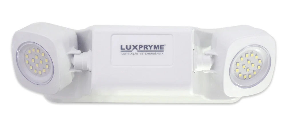 Luminária de Emergência 2 Faróis Led Centralizada 24V 20W 1600L - Luxpryme