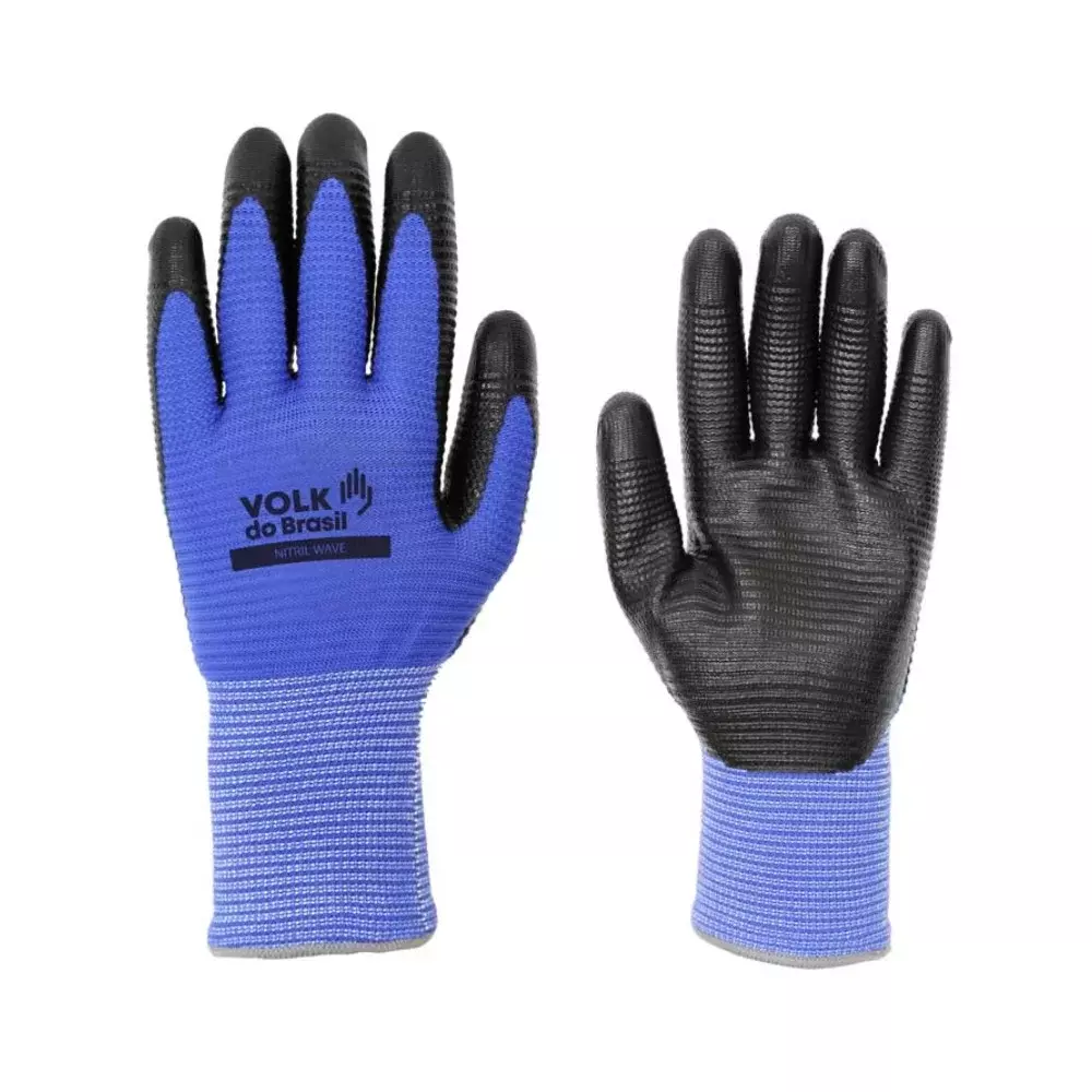 Luva de Proteção Nitrílica Nitril Wave Volk - Ca 38932