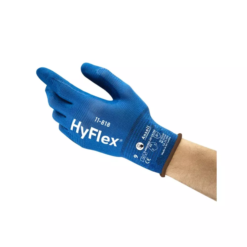 Luva de Segurança Ansell Hyflex 11-818 Antiderrapante Nitrilo Ca 33395