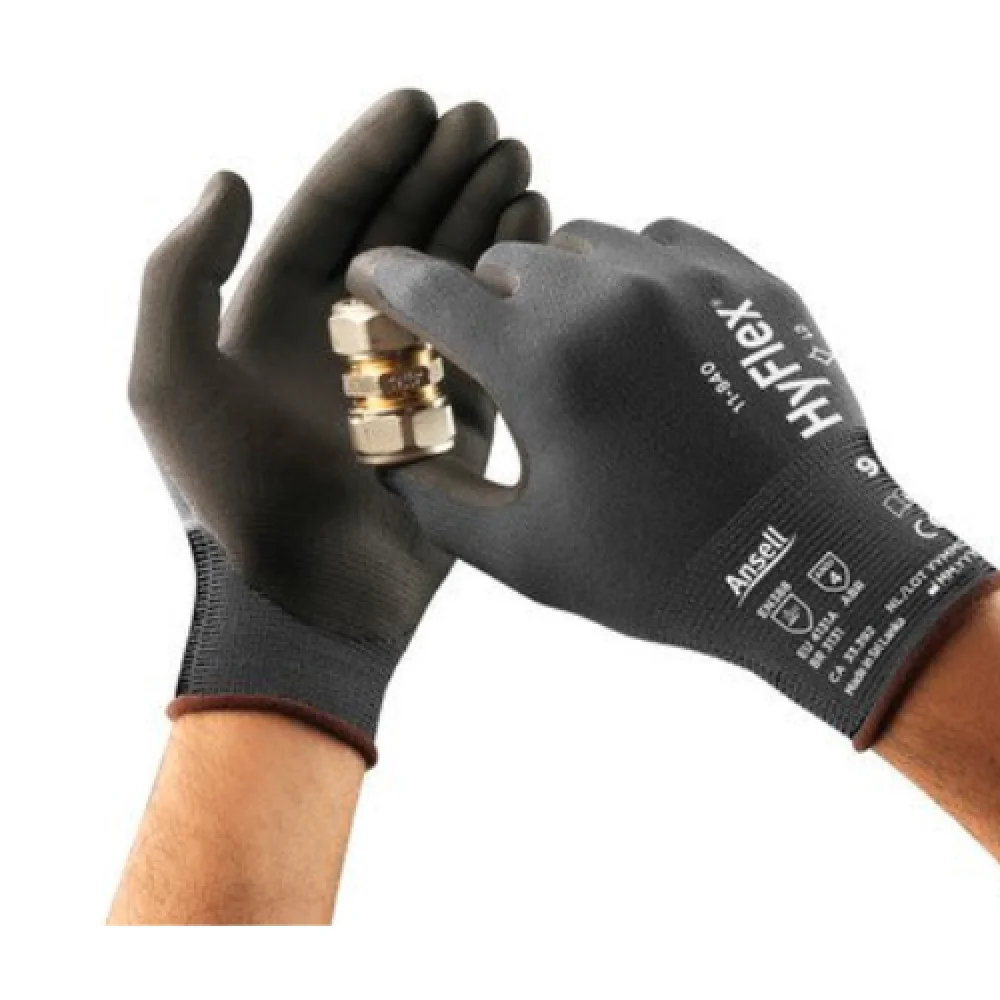 Luva Hyflex Nylon/Nitrílica Cinza 11-840 - Ca 33392 - Ansell