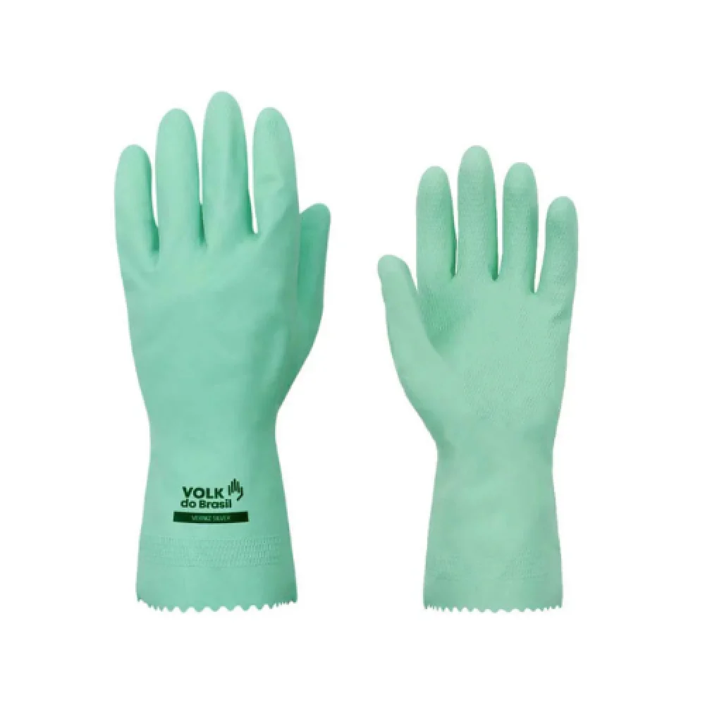 Luva Látex Verniz Silver - Verde - Ca 16312 - Volk