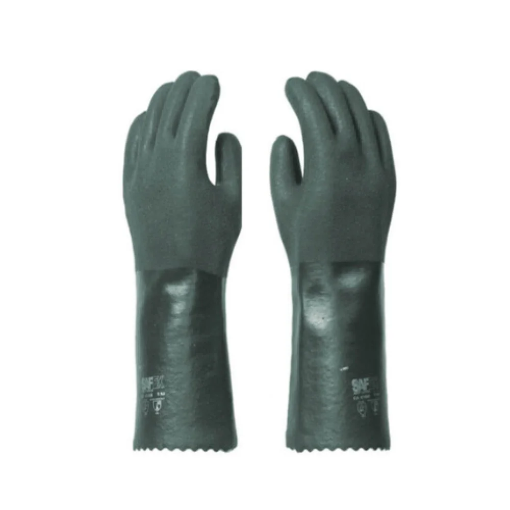 Luva Pvc Forrada com Palma Áspera - 36 CM - Ca 49057 - Safex