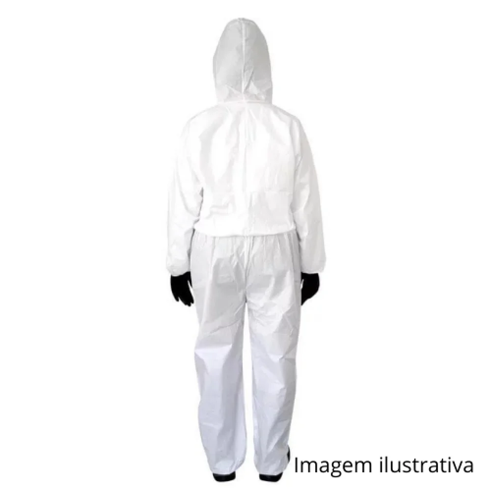 Macacão de Proteção Química Covertech 100 - Tamanho M - Branco - Ca 39183 - Volk