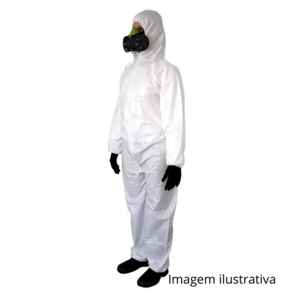 Macacão de Proteção Química Covertech 100 - Tamanho M - Branco - Ca 39183 - Volk