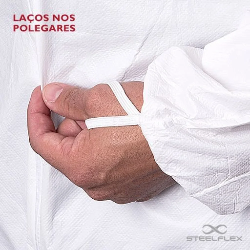 Macacão de Proteção Tyvek Branco Ca 39707 Steelflex