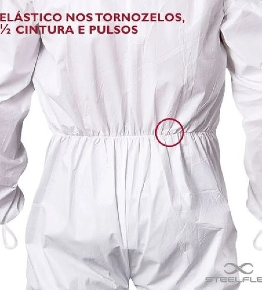 Macacão de Proteção Tyvek Branco Ca 39707 Steelflex
