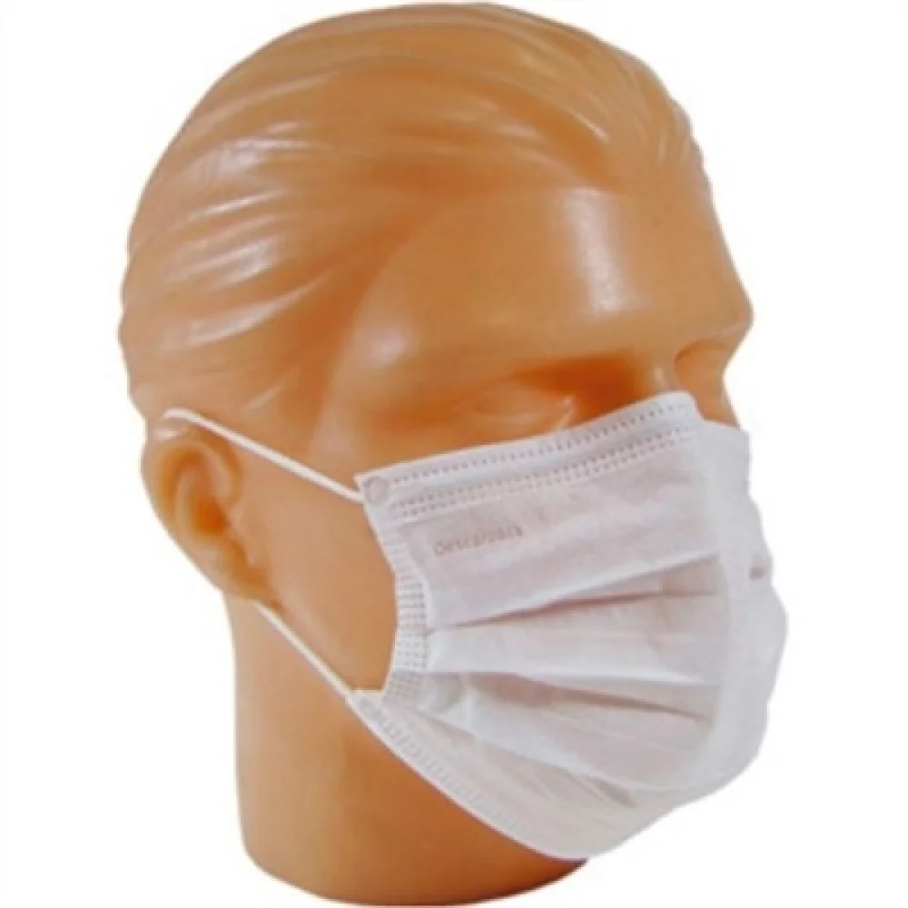 Mascara Descartável Tnt Tripla C/Elástico e Clips 50 Unidades - Prevemax