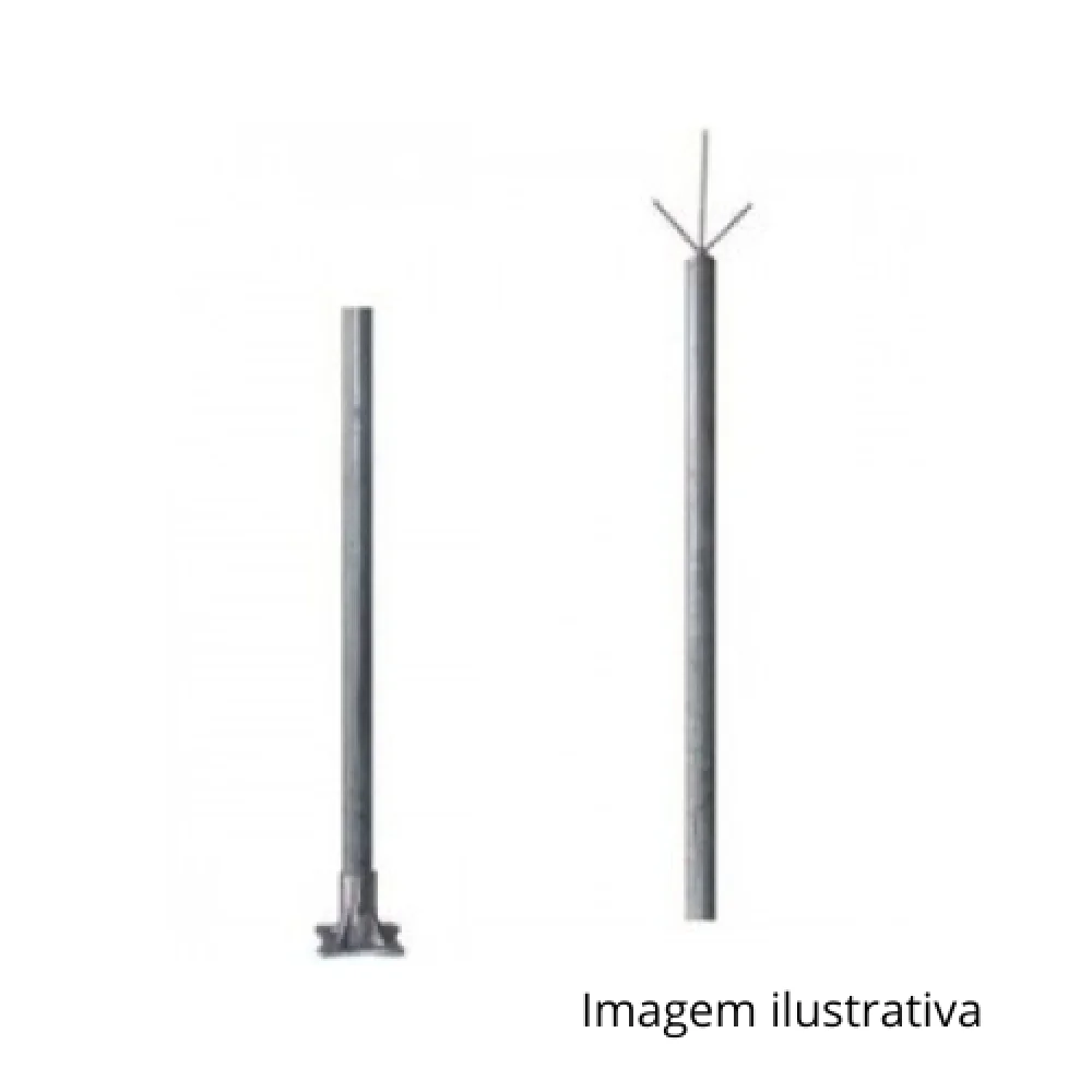 Mastro Galvanizado a Fogo em Aço 2" X 3 Metros