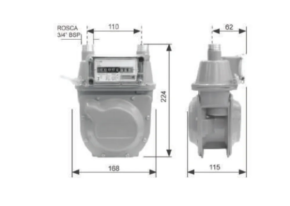 Medidor de Gás Modelo G 1.6 Aepio