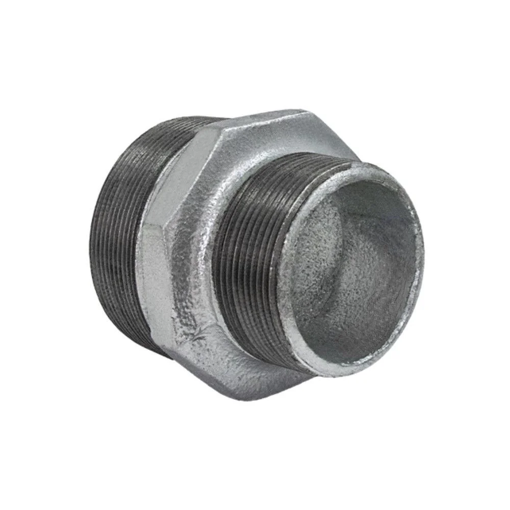 Niple Duplo de Redução Galvanizado 1/2" X 3/8"