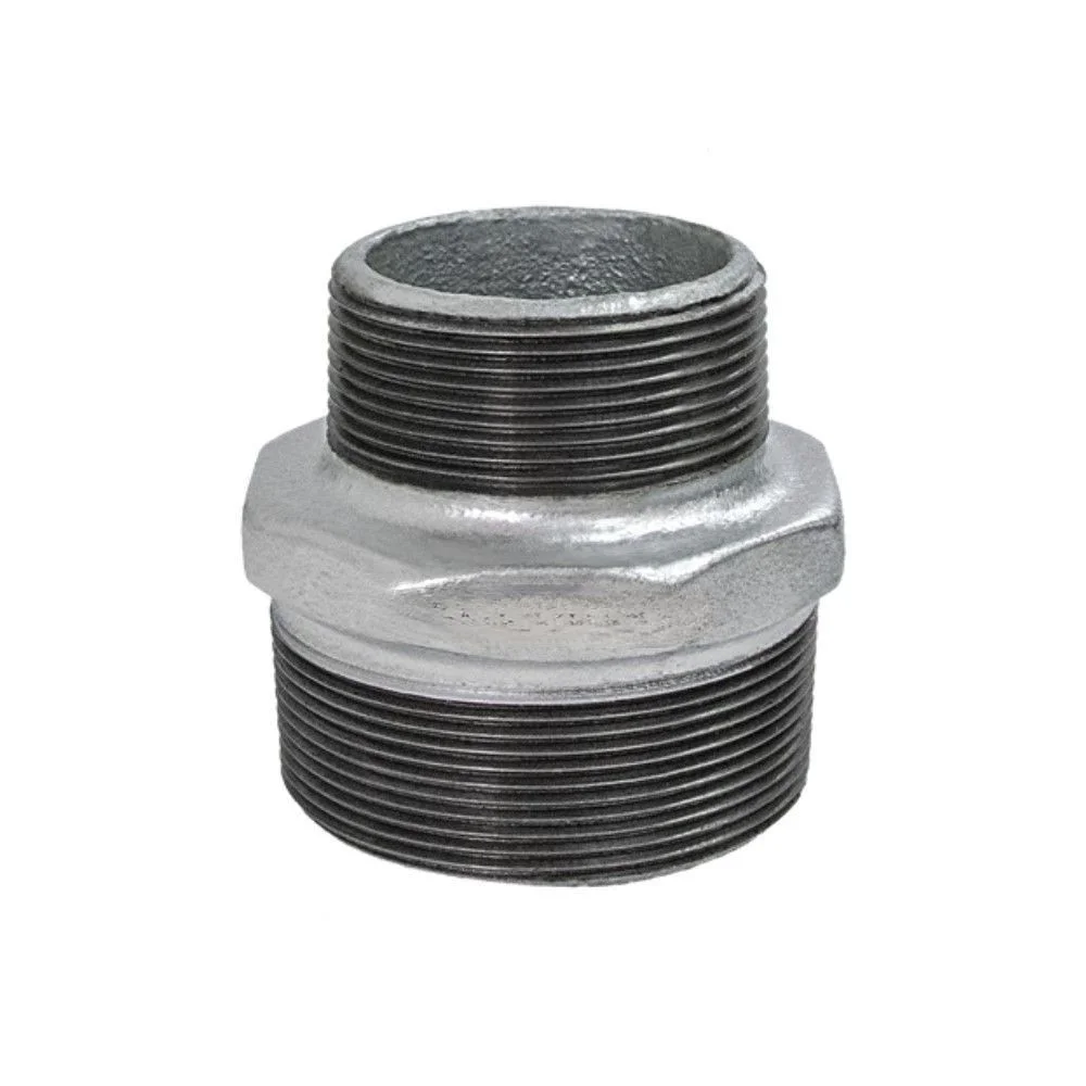 Niple Duplo de Redução Média Pressão Galvanizado 3/4" X 1/2"