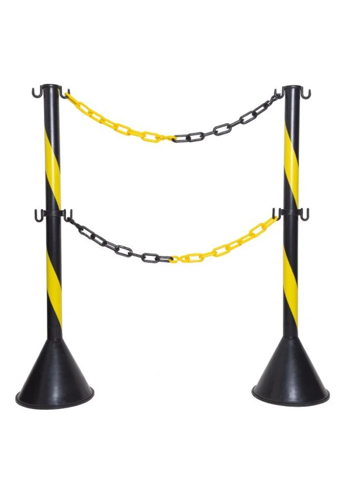 Pedestal para Sinalização Pvc Amarelo/Preto 90Cm