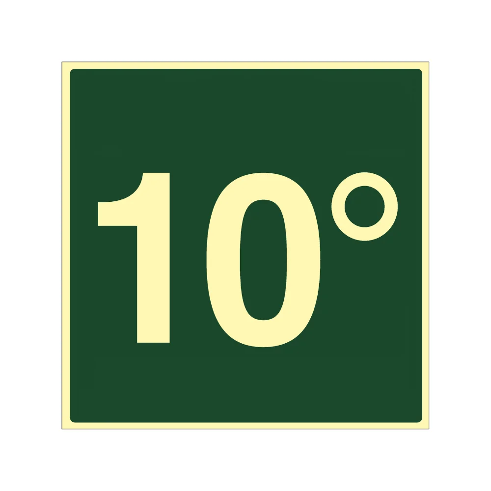 Placa 10° Andar Fotoluminescente Pvc 2Mm 15X20Cm