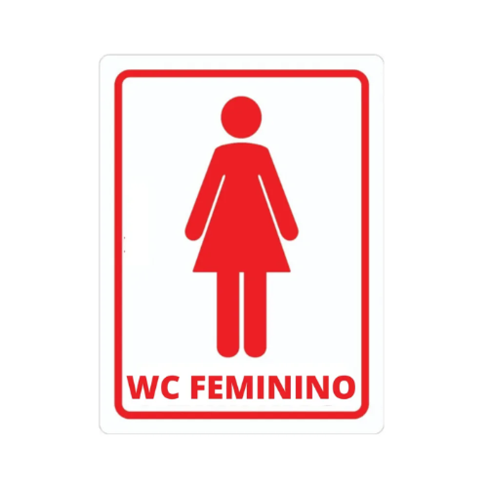 Placa Banheiro Feminino Pvc 1Mm 15X20Cm