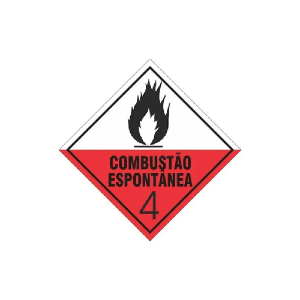 Placa Combustão Espontânea 4 - Pvc 30 X 30 CM