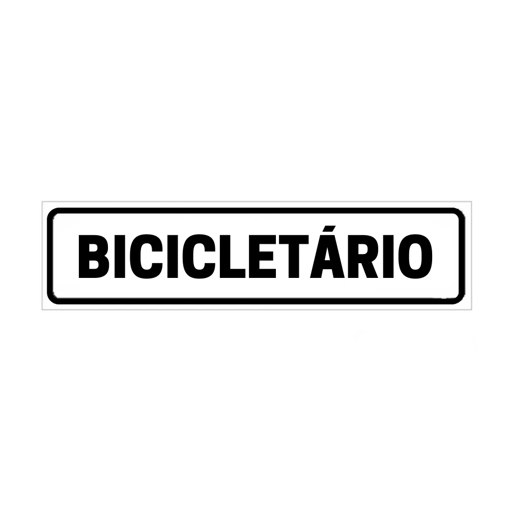 Placa de Identificação - Bicicletário Pvc 1Mm 19X6Cm