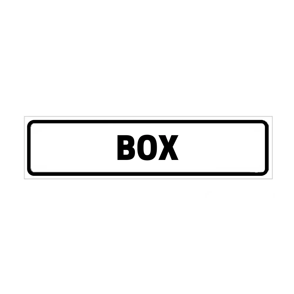 Placa de Identificação - Box Pvc 1Mm 19X6Cm