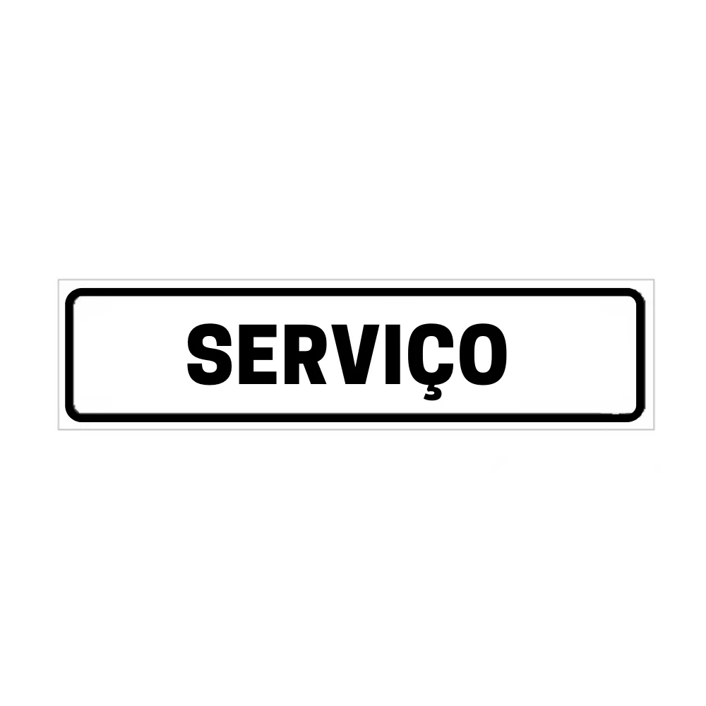 Placa de Identificação de Edifício - Serviço Pvc 1Mm 19X6Cm