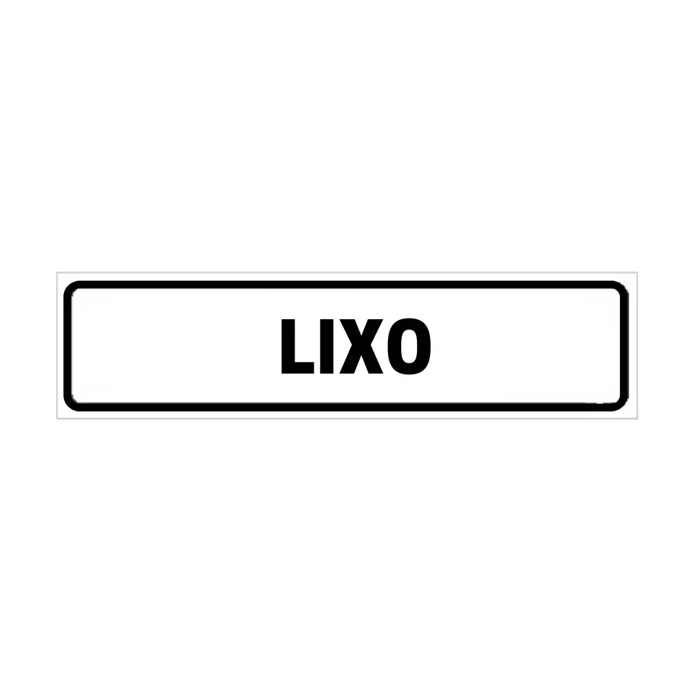 Placa de Identificação - Lixo Pvc 1Mm 19X6Cm