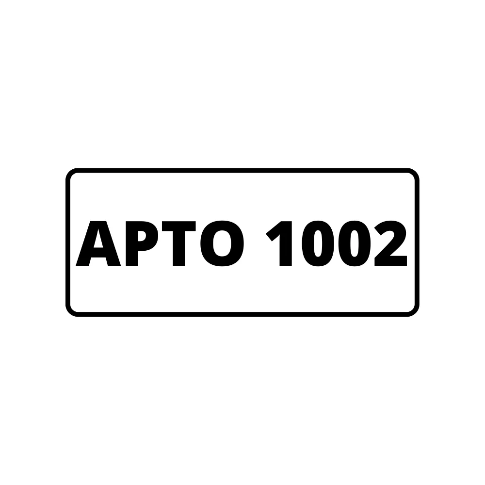 Placa de Identificação para Edifício - Apartamento 1002 Pvc 1Mm 2X4Cm